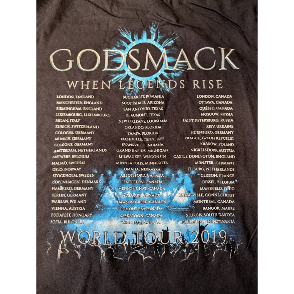 GODSMACK - 2019 When Legends Rise T-Shirt ~Never Worn~ M L XL 2XL